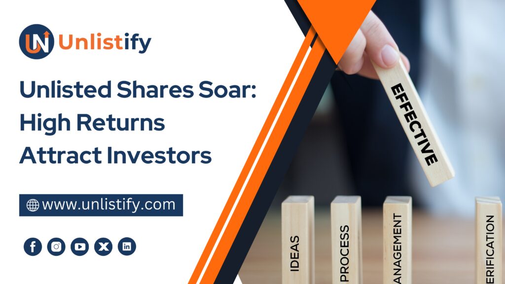 Unlisted shares showing high returns and market trends.