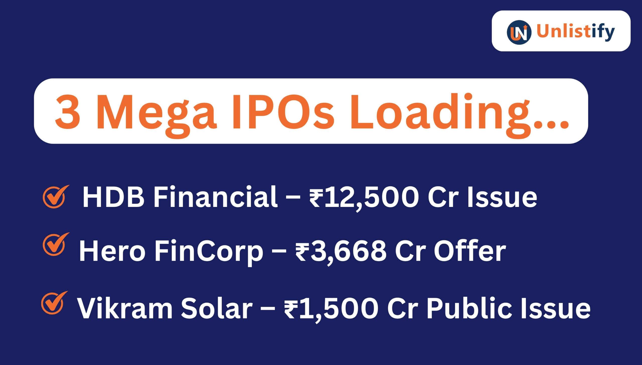 Big IPOs Coming Soon: HDB Financial, Hero FinCorp & Vikram Solar Set to Hit the Market